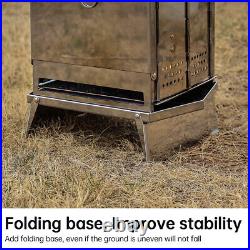 HG Portable Camping Wood Burning Stove Foldable Small Stainless Steel Tent Stove HG Portable Camping Wood Burning Stove Foldable Small Stainless Steel Tent Stove