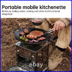 HG Portable Camping Wood Burning Stove Foldable Small Stainless Steel Tent Stove HG Portable Camping Wood Burning Stove Foldable Small Stainless Steel Tent Stove