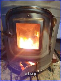 HONMA Clock 1 Wood Stove with Glass Window for Outdoor, Camping, Cold Protection