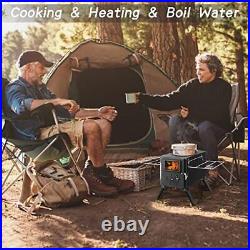 HOPUBUY Camping Stove Hot Tent Stove Portable Camping Wood Burning Stove for