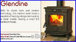 Hamco Glendine Stove Multi Fuel Cast Iron Wood Burning Fire Glass Door New