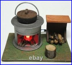 Handmade Miniature Doll House wood-burning stove coal stove cooking stove JAPAN