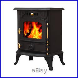 Harmston 5.5KW Multifuel Cast Iron Log Burner Wood Burning Stove Fireplace New