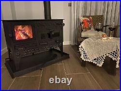 Hearth with Fireplace, Large Cooking Stove with Oven, Handmade Wood Burning