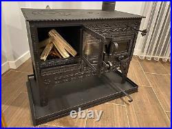 Hearth with Fireplace, Large Cooking Stove with Oven, Handmade Wood Burning