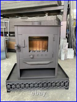 Hearth with Tiny Fireplace Caravan Stove Mini Heating Stove Wood Burning Stove