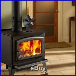 Heat Powered 4 Blade Eco Friendly Fuel Saving Wood Burning Stove Top Fan +GIFT