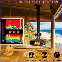Heat Powered 8 Blade Wood Stove Fan Fireplace Fan for Home Wood Burning Stove