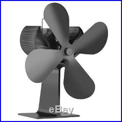 Heat Powered Eco Friendly Fuel Saving Wood Burning Stove Top 4 Blade Fan Warm #5