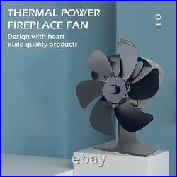 Heat Powered Stove Fan Low Noise Wood Burning Portable Fireplace Fan