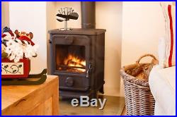 Heat Powered Twin Blade Stove Fan Wood Log Burner Fireplace Top Eco Friendly