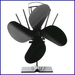 Heat Powered Wood Burning Mini Stove Top Fan In Black Eco Friendly New Design