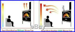 Heat Powered Wood Stove Fan- Ultra Quiet Fireplace Wood Burning Fan Stove Top Fa