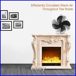 Heat Powered Wood Stove Fan With 4-Blade, Quiet Fireplace Wood Burning Eco-Frien
