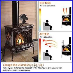 Heat Powered Wood Stove Fan with 4-Blade, Quiet Fireplace Wood Burning Eco