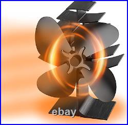 Heat Powered Wood Stove Fan with 4-Blade, Quiet Fireplace Wood Burning Eco-Frien