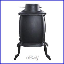 Heavy Duty Cast Iron Wood Burning Stove Heat Heater Rustic Camping Workshop Shop