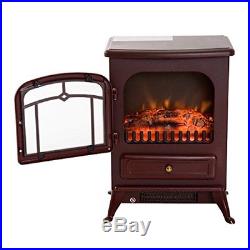 HomCom 16 1500W Free Standing Electric Fireplace Wood Burning Portable Stove