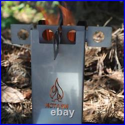 Hot Ash Mini Wood Burning Titanium and Aluminum Rocket Stove Compact 1lb St