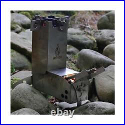 Hot Ash Wood Burning Stainless Steel Rocket Stove (Now Weighs 2 Pounds!)