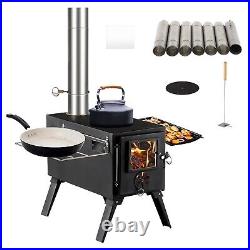Hot Tent Stove, AVOFOREST Wood Burning Stove, Small Wood Stove with 7 Stainle