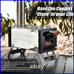 Hot Tent Stove Jack Wood Burning Camping Stove Indoor Outdoor Cooking Stove