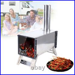 Hot Tent Stove Jack Wood Burning Portable with Vent Pipe Camping Fire Kit Winter Hot Tent Stove Jack Wood Burning Portable with Vent Pipe Camping Fire Kit Winter