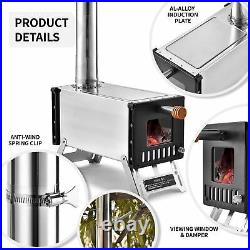 Hot Tent Stove Jack Wood Burning Portable with Vent Pipe Camping Fire Kit Winter Hot Tent Stove Jack Wood Burning Portable with Vent Pipe Camping Fire Kit Winter