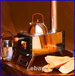 Hot Tent Stove Jack Wood Burning Portable with Vent Pipe Camping Fire Kit Winter Hot Tent Stove Jack Wood Burning Portable with Vent Pipe Camping Fire Kit Winter