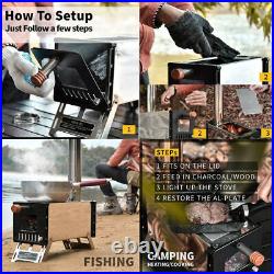 Hot Tent Stove Jack Wood Burning Portable with Vent Pipe Camping Fire Kit Winter Hot Tent Stove Jack Wood Burning Portable with Vent Pipe Camping Fire Kit Winter
