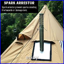 Hot Tent Stove, Large Side Window, Winter Wood Burning Stove for Heating Cooking