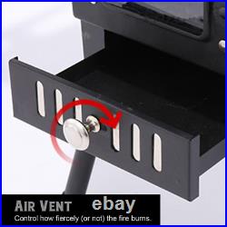 Hot Tent Stove, Large Side Window, Winter Wood Burning Stove for Heating Cooking