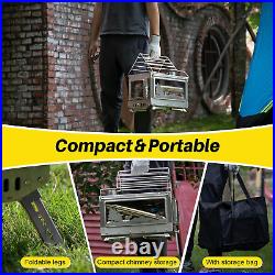 Hot Tent Stove, Outdoor Portable Wood Burning Stove with Chimney Pipe Anti-Scald Hot Tent Stove, Outdoor Portable Wood Burning Stove with Chimney Pipe Anti-Scald