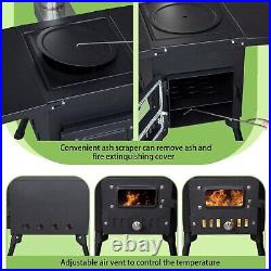 Hot Tent Stove Wood Burning Portable Camping Hiking Heater With Vent Pipe Kit