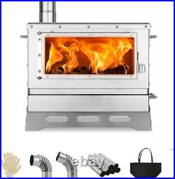 Hot Tent Stove Wood Burning with Chimney Pipe, Portable Folding Tent Wood Stoves Hot Tent Stove Wood Burning with Chimney Pipe, Portable Folding Tent Wood Stoves