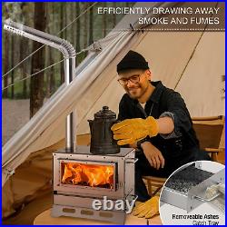 Hot Tent Stove Wood Burning with Chimney Pipe, Portable Folding Tent Wood Stoves Hot Tent Stove Wood Burning with Chimney Pipe, Portable Folding Tent Wood Stoves