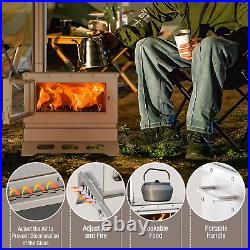 Hot Tent Stove Wood Burning with Chimney Pipe, Portable Folding Tent Wood Stoves Hot Tent Stove Wood Burning with Chimney Pipe, Portable Folding Tent Wood Stoves