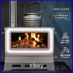 Hot Tent Stove Wood Burning with Chimney Pipe, Portable Folding Tent Wood Stoves Hot Tent Stove Wood Burning with Chimney Pipe, Portable Folding Tent Wood Stoves