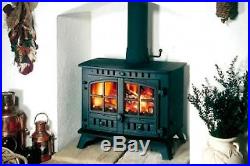 Hunter Herald 14 Central Heating Stove Multi Fuel Wood Burning Fire New Black