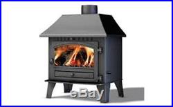 Hunter Herald 14 Low Canopy Central Heating Stove Multi Fuel Wood Burning Fire