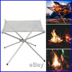 IPRee Camping Folding Stove Fire Frame Stand Wood Burning Grill Stainless Steel