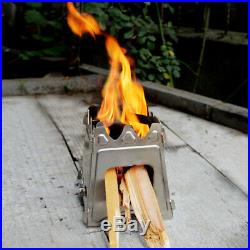 IPRee Outdoor Portable Wood Cooking Stove Backpacking Camp Burning Burner Multi