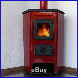 - JS 10kW Red Woodburning Corner Stove Free Delivery to UK Mainland
