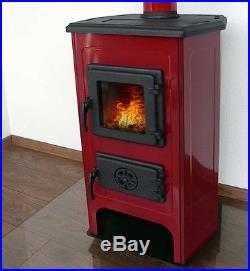 - JS Red Enamel 11kW Woodburning Stove Free Delivery to UK Mainland