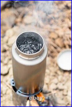 Keith Titanium Ti3070 Nesting Camp Set Plastic-Free Bottle, Mug & Wood Stove Keith Titanium Ti3070 Nesting Camp Set Plastic-Free Bottle, Mug & Wood Stove