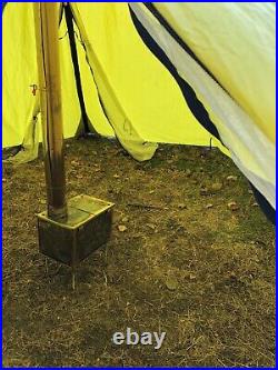 Kifaru Tipi 4 man shelter tent with Kifaru Titanium wood burning stove
