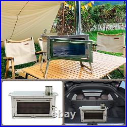 LEISU Tent Stove Portable Outdoor Wood Burning Stove with Chimney Pipe for Steel