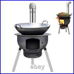 LITAITAI Wood Burning Stove, Heavy-Duty Rocket Stove, Windproof Stove(43cm/16.9in)