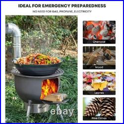 LITAITAI Wood Burning Stove, Heavy-Duty Rocket Stove, Windproof Stove(43cm/16.9in)