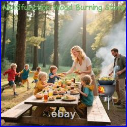 LITAITAI Wood Burning Stove, Heavy-Duty Rocket Stove, Windproof Stove(43cm/16.9in)